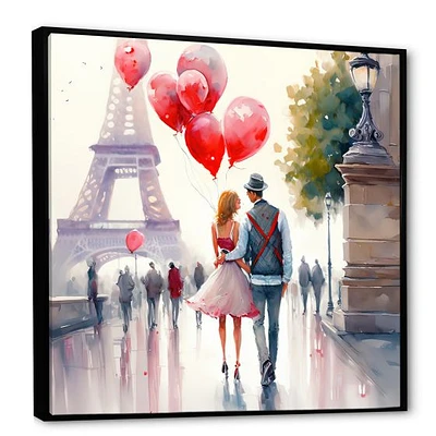 Couples Love Paris Wall Art