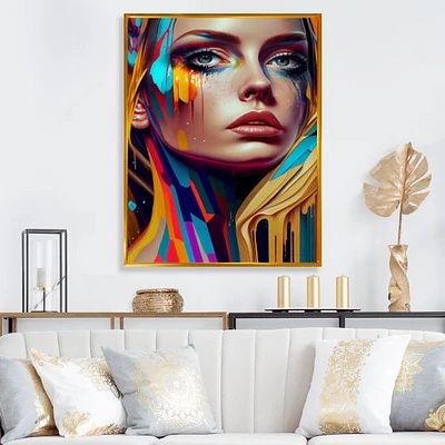 Vibrant Creative Woman Portrait VI Wall Art