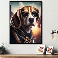 Beagle Gangster NYC Wall Art