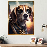 Beagle Gangster NYC Wall Art