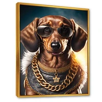 Dachshund Gangster NYC V Wall Art