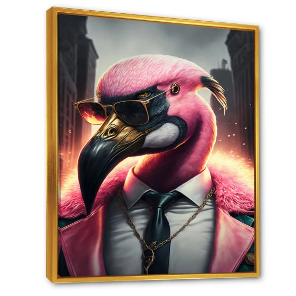 Flamingo Gangster NYC Wall Art