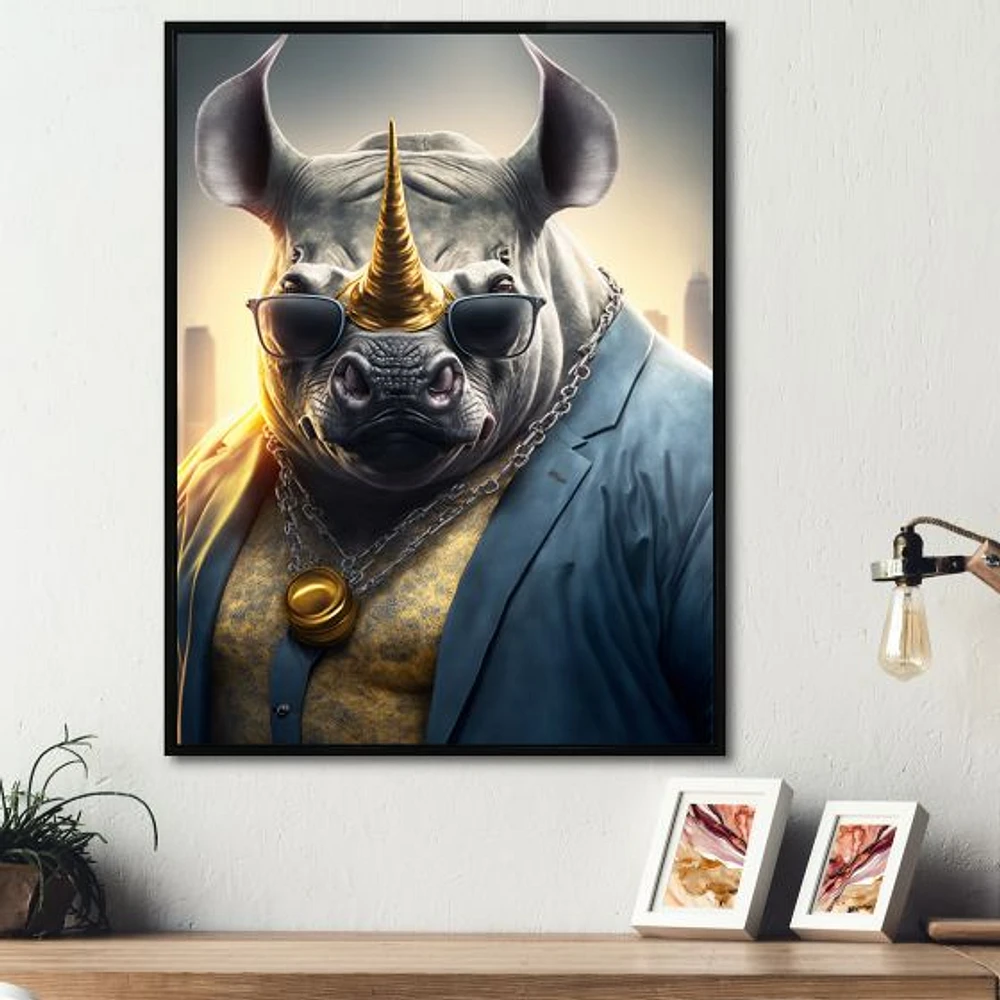 Rhino Gangster NYC Wall Art