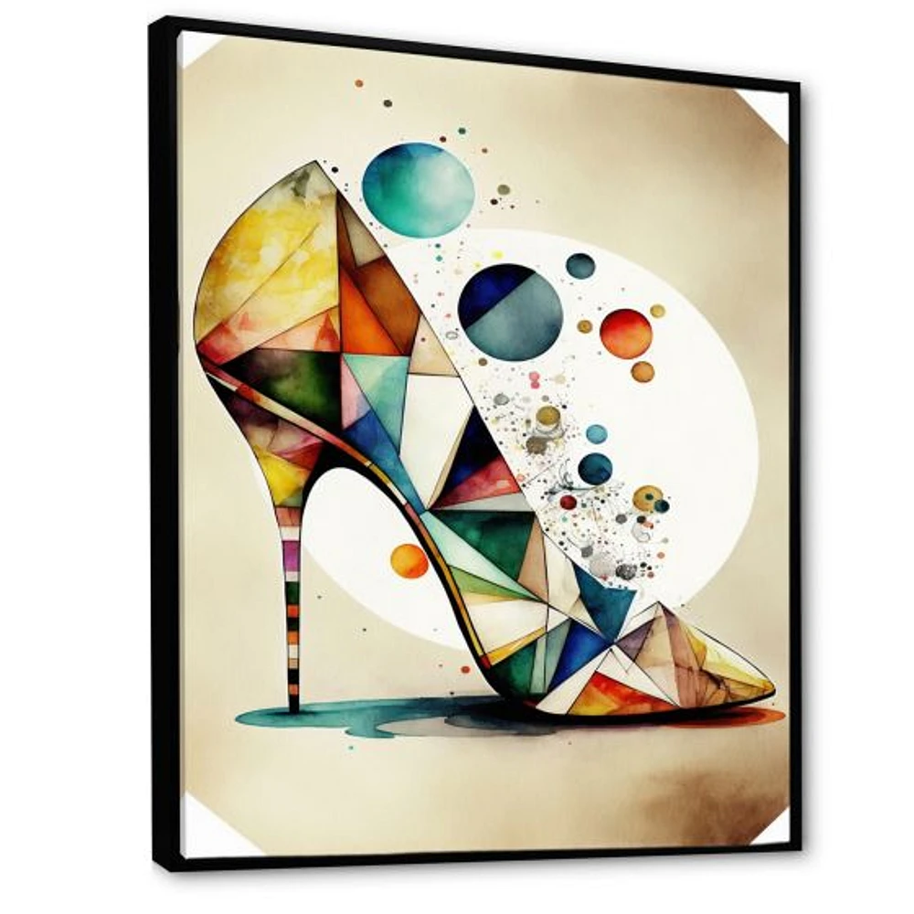 Retro Art Deco High Heel Shoe X Wall