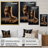 Golden Mechanic High Heel Wall Art