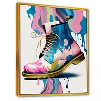 Pink And Art Deco Army Shoes Wall