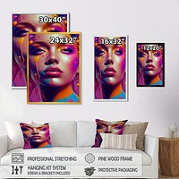 Liquid Ink Woman Portrait I Wall Art