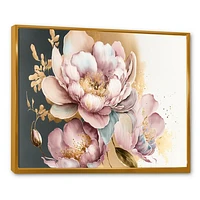 Pink And Gold Orchid Flower Wall Art