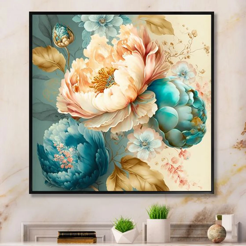 Multi-Color Blooming Flowers V Wall Art