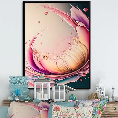 Multicolor Liquid Ink Tulip Flowers IV Wall Art