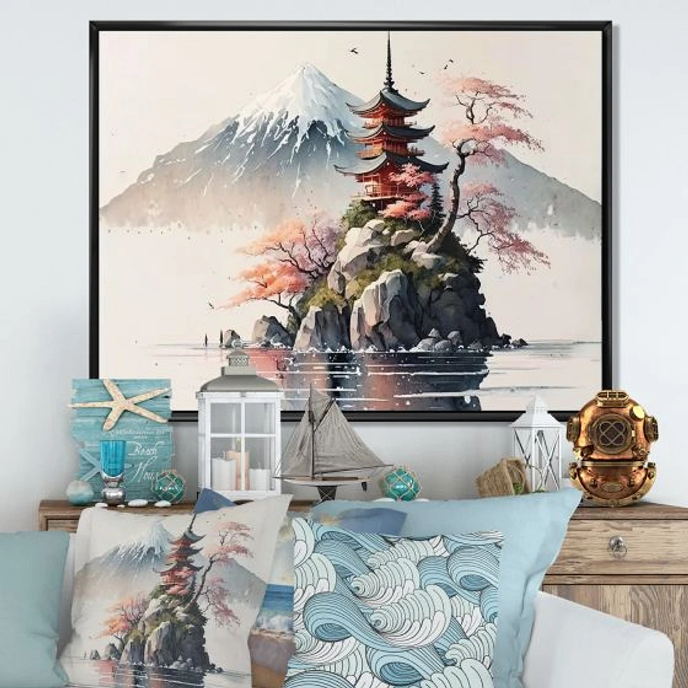 Japanese Landscape Watercolor I Wall Art