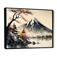 Japanese Landscape Watercolor Wall Art