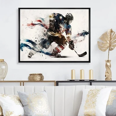 Usa Hockey Player Action VI Wall Art