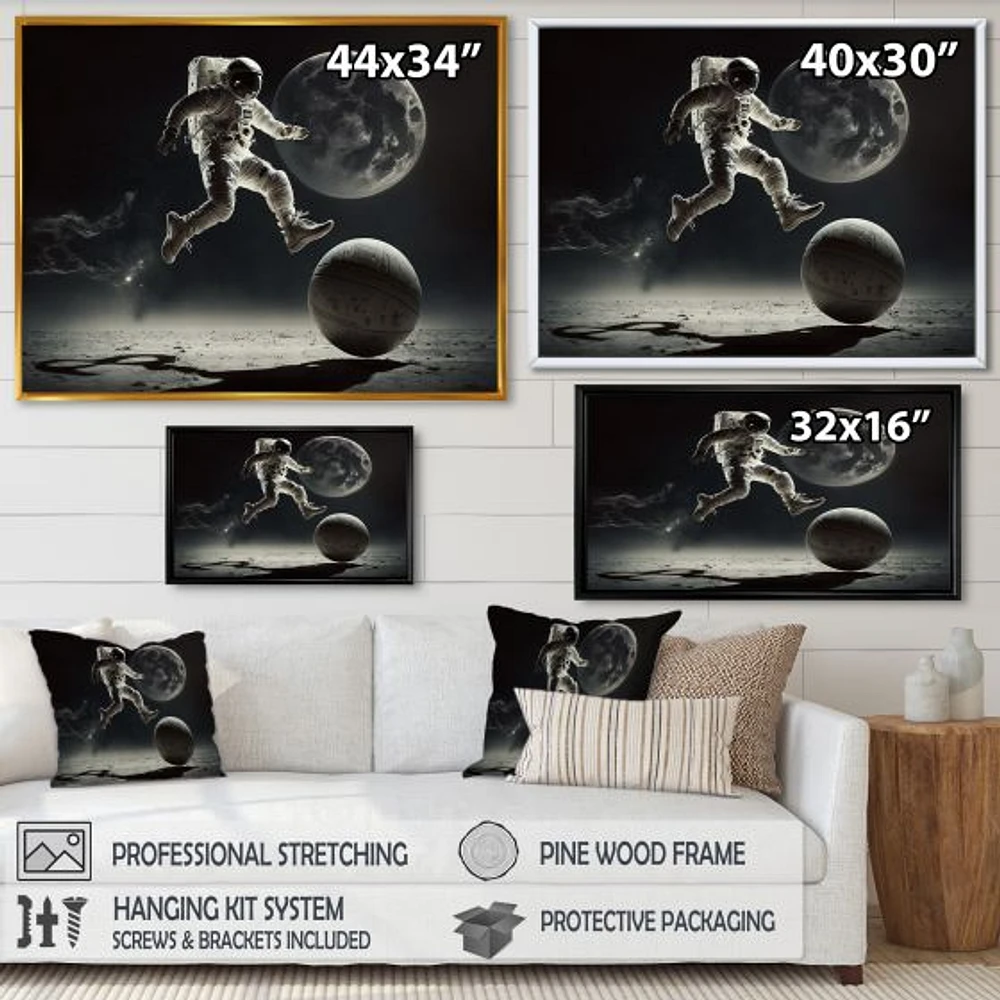 Soccer On The Moon Wall Art