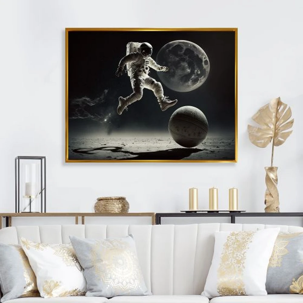 Soccer On The Moon Wall Art