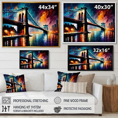 Colorful Brooklyn Bridge Wall Art