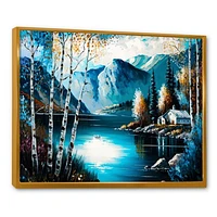 Cabin By A Lake Fall Wall Art