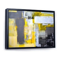 Grey and Yellow Blur Canvas Art Print