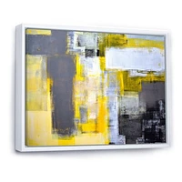 Grey and Yellow Blur Canvas Art Print