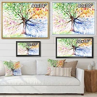 Four Seasons Tree  Canvas Art Print