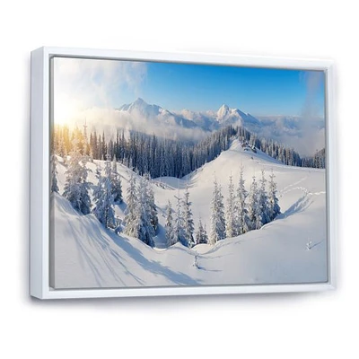 Winter Mountains Panorama  Wall Art