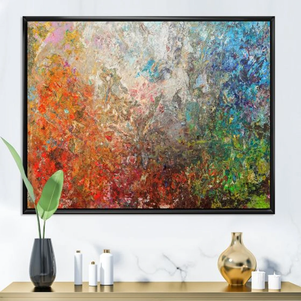 Board Stained Abstract Art  Canvas Print