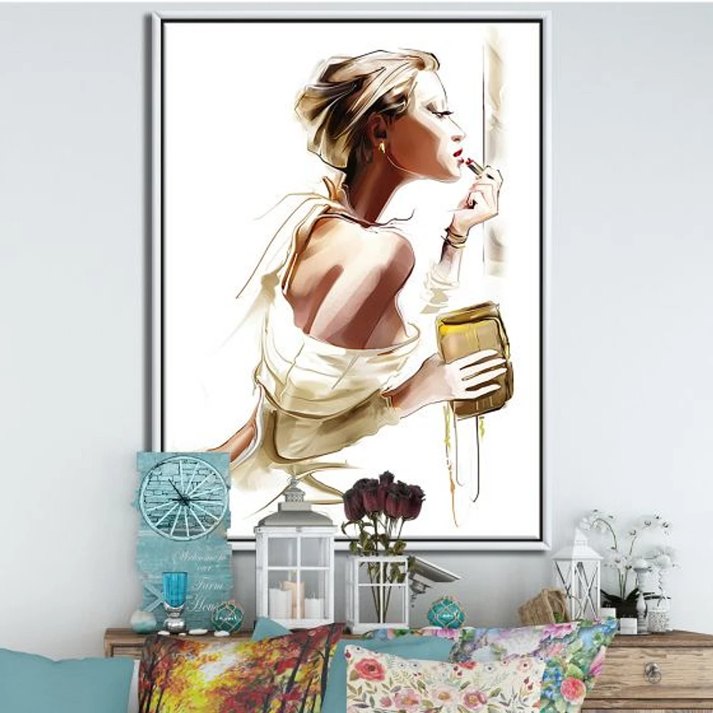 Fashion Woman  Canvas Wall Art Print