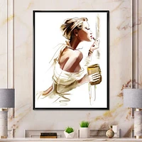 Fashion Woman  Canvas Wall Art Print