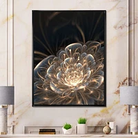 Toile imprimée « Fractal Flower with Golden Rays »