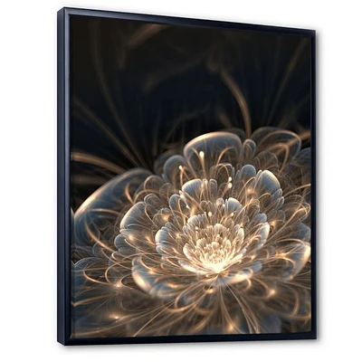 Fractal Flower with Golden Rays  Canvas Art Print