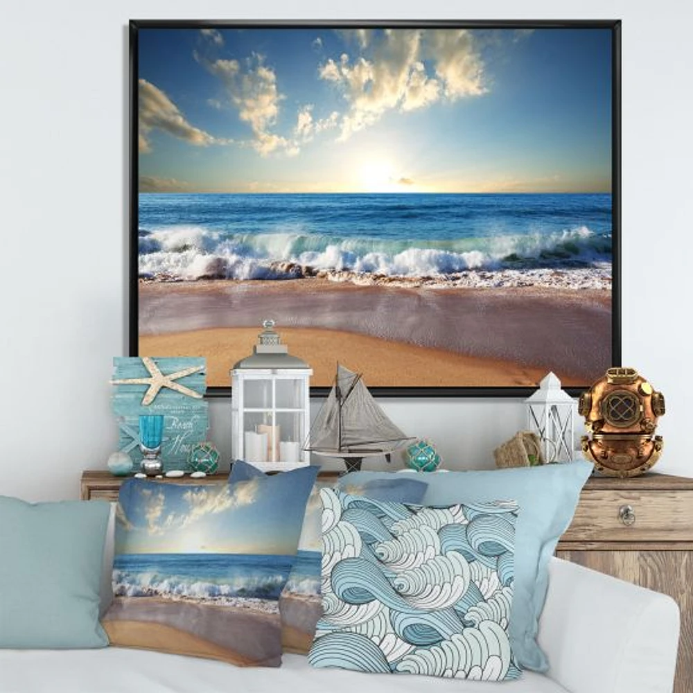 Sea Sunset  Canvas Art Print