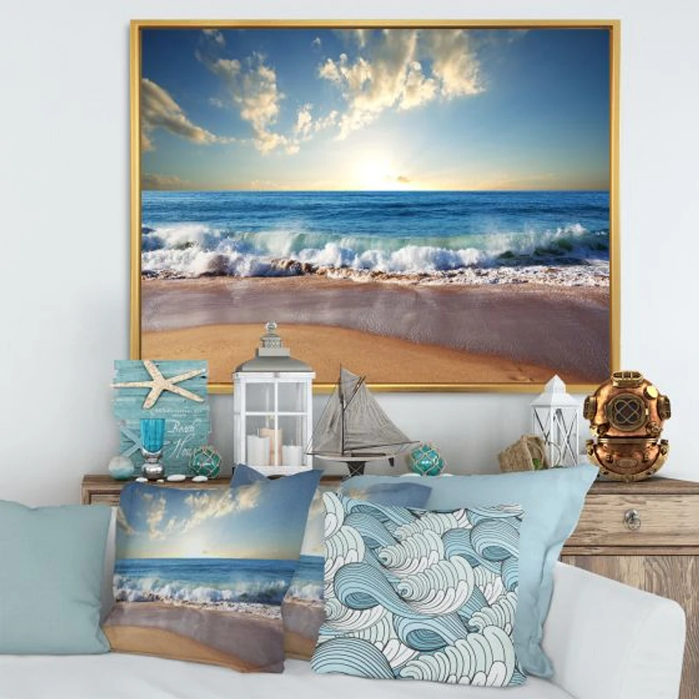 Sea Sunset  Canvas Art Print