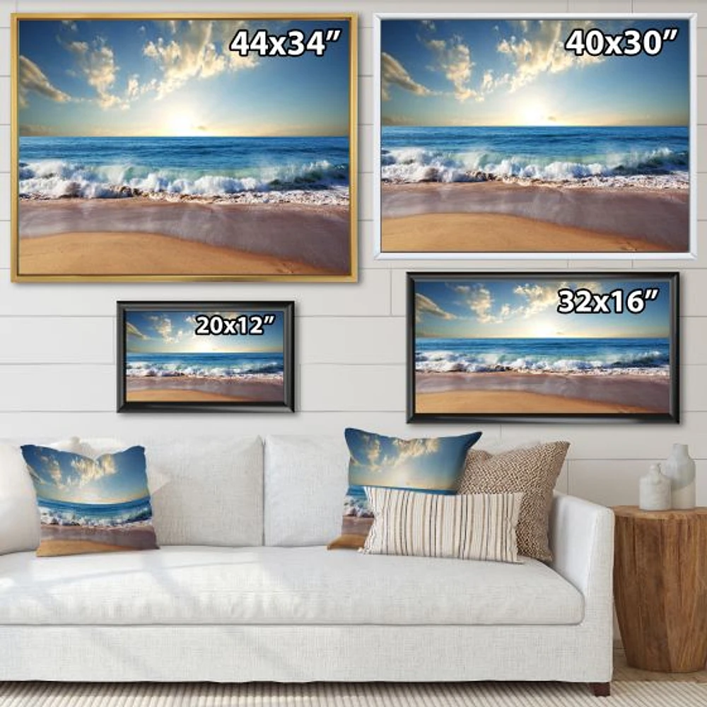 Sea Sunset  Canvas Art Print