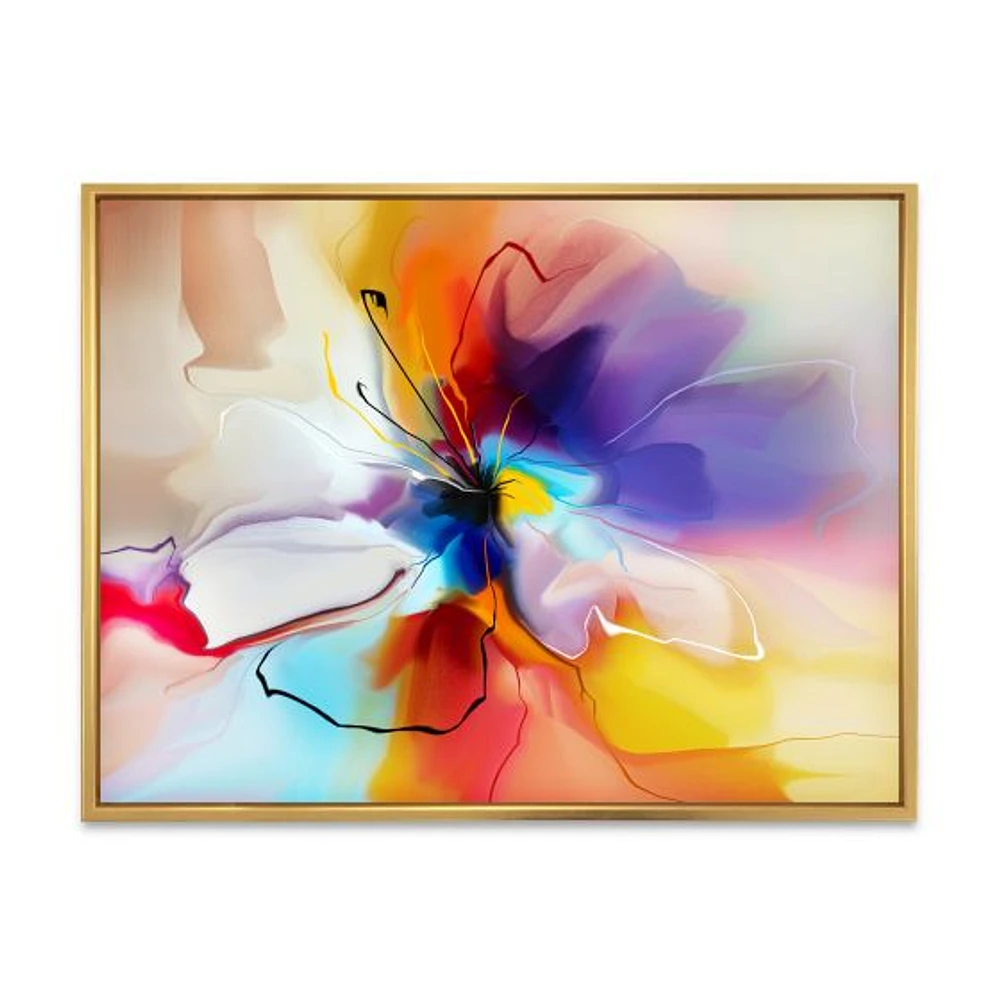 Creative Multicoloured Flower Canvas Print