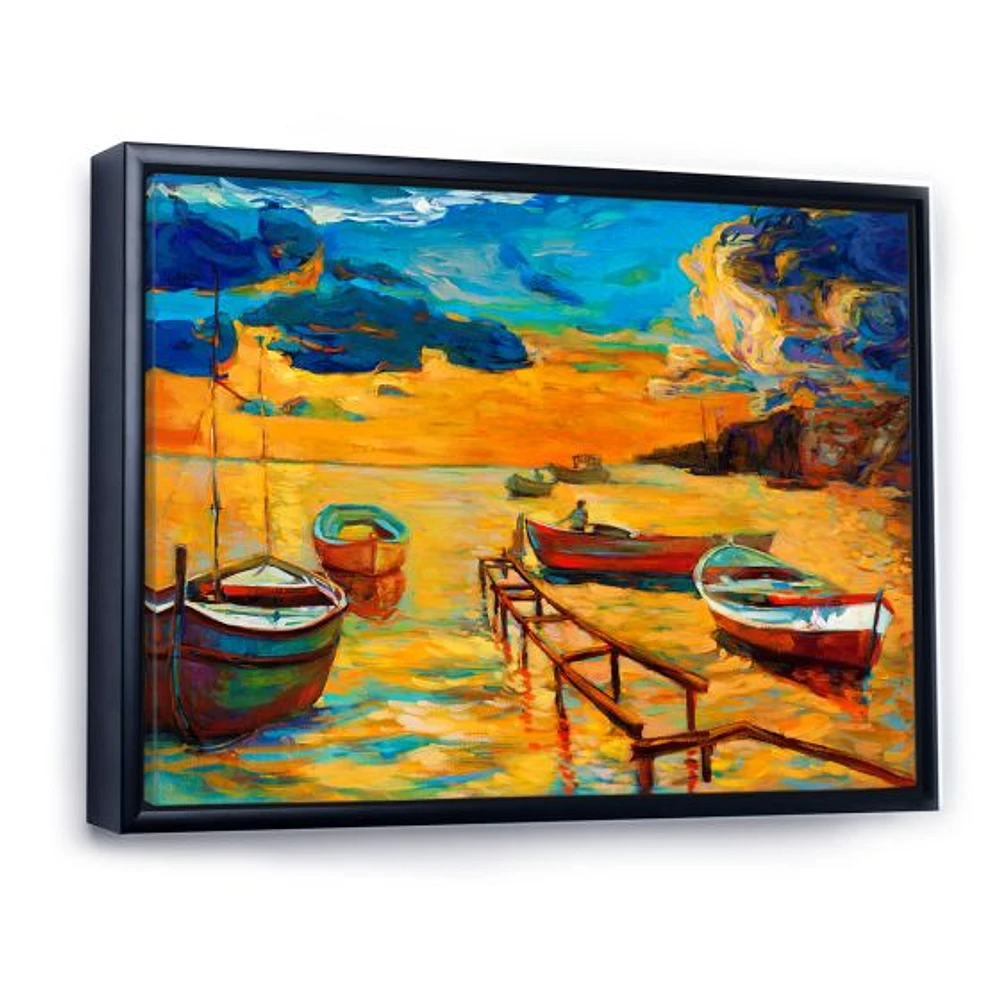 Boats Beautiful Sea  Wall Art