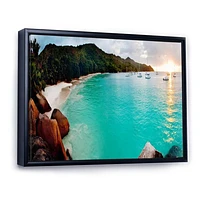 Tropical Beach with Blue Waters  Wall Art