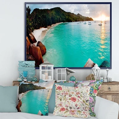 Tropical Beach with Blue Waters  Wall Art