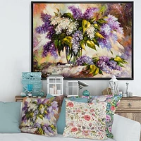 Lilac Bouquet a Vase  Wall Art