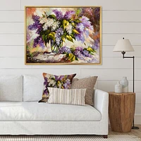 Lilac Bouquet a Vase  Wall Art