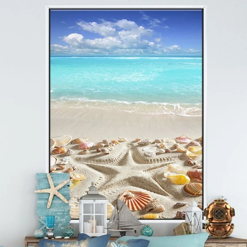 Caribbean Sea Starfish  Canvas Wall Art Print