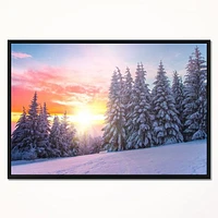 Winter Sunset Bulgaria  Wall Art