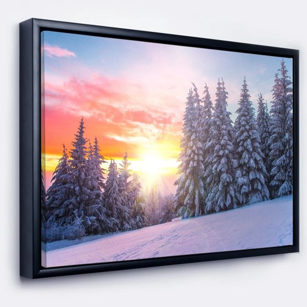 Winter Sunset Bulgaria  Wall Art