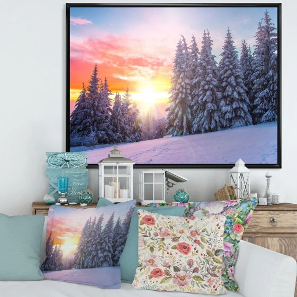 Winter Sunset Bulgaria  Wall Art