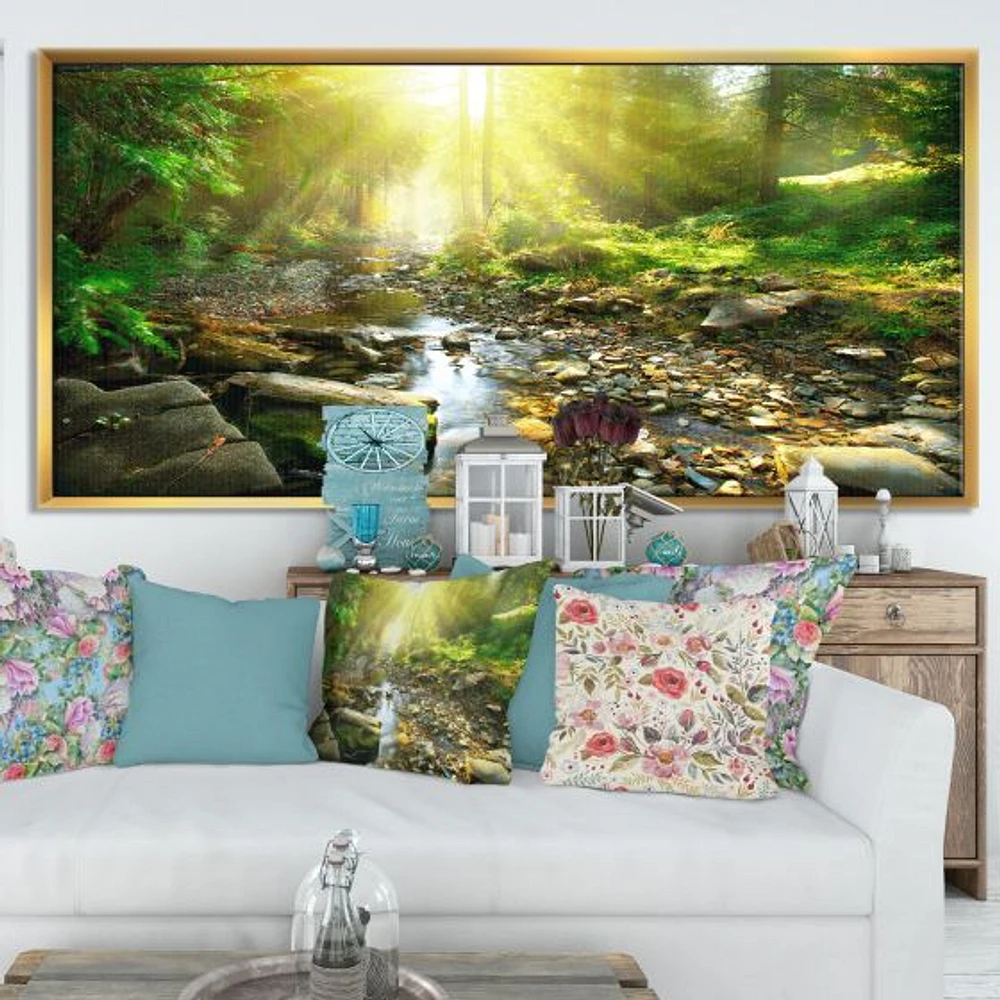 Mountain Stream Forest  Wall Art