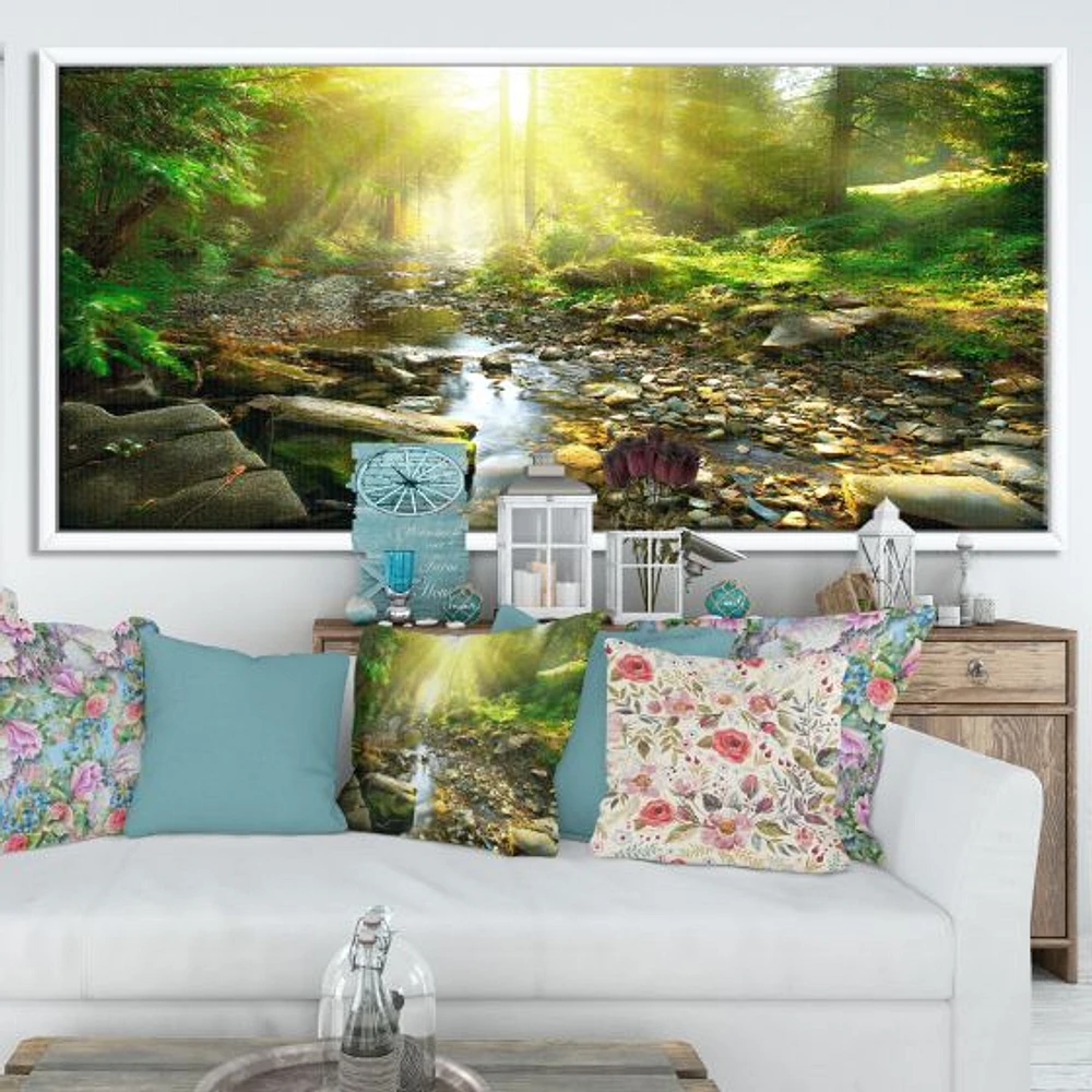 Mountain Stream Forest  Wall Art