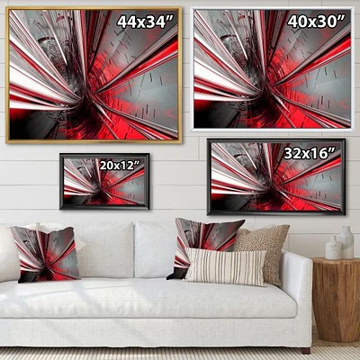 Fractal 3D Deep into Middle  Art Canvas Print