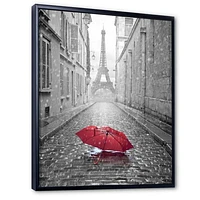 Eiffel View from Paris Street Canvas Rectangular Art Print