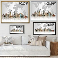 Famous Monuments Across World  Art Canvas Print