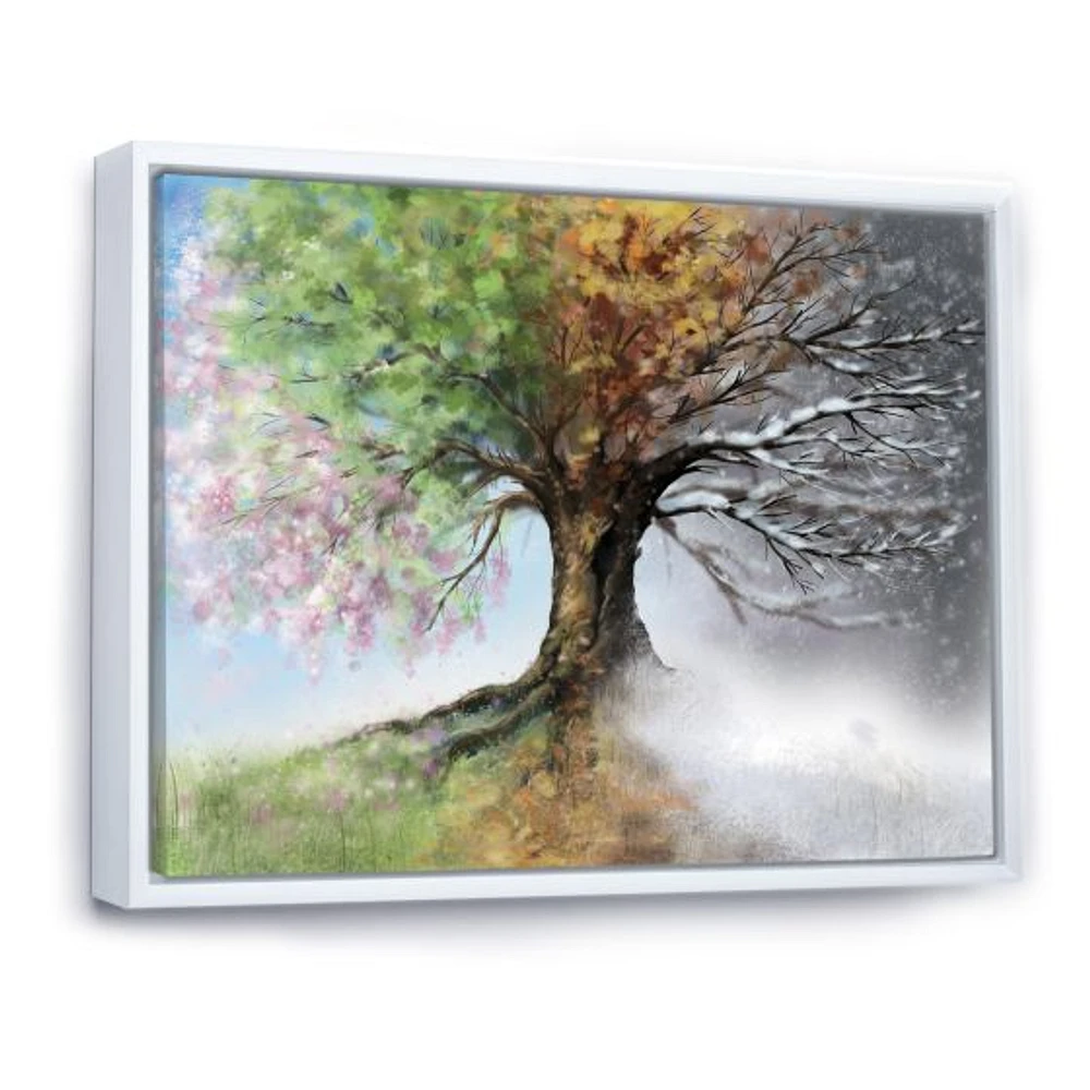 Four Seasons Tree Canvas Art Print