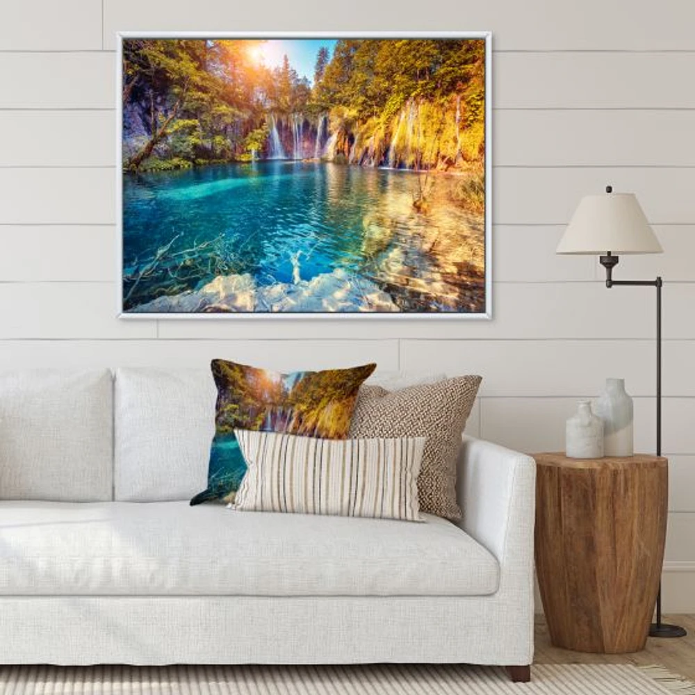 Turquoise Water and Sunny Beams Canvas Print